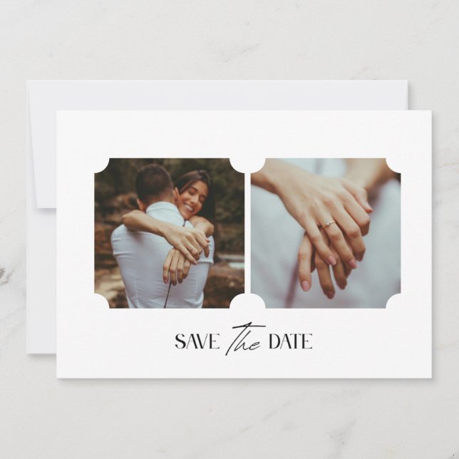 Convite Save The Date Postcard (Frente)