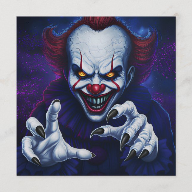 Convite Scary Clown invitation (Frente)