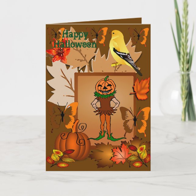 Convite Scary Jack O Lanterna Scarrow Halloween Card (Frente)