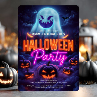 Convite Scary Spooky Fantasmas Adultos Festa de Halloween