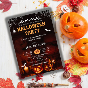 Convite Scary Spooky Pumpkin Adulto Festa de Figurino de H