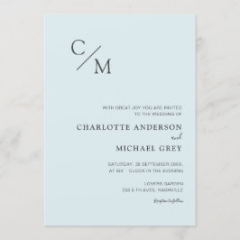 Convite Schlicht elegante Monogramm einladung