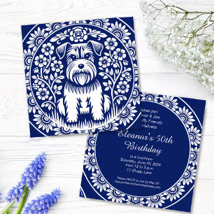 Convite Schnauzer ou Norfolk Terrier Charming FolArt