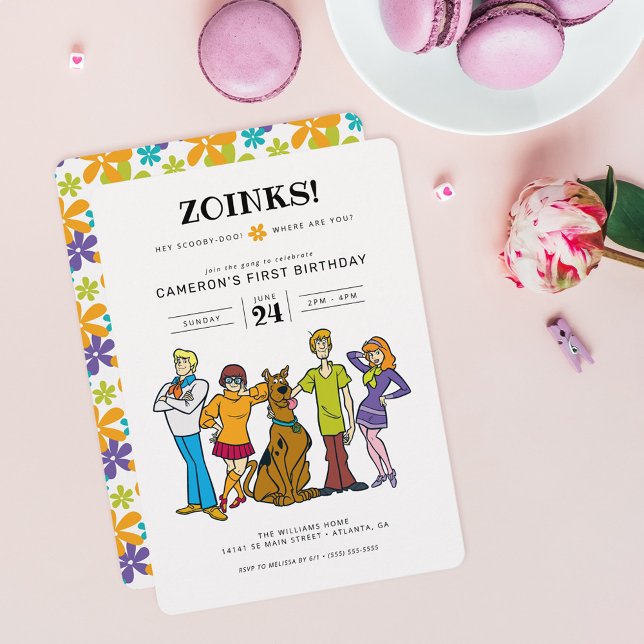 Convite Scooby-Doo e Gang Groovy Birthday (Criador carregado)