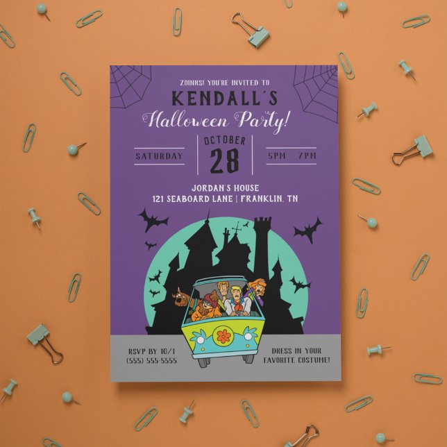 Convite Scooby-Doo Spooktacular Festa de Halloween (Criador carregado)