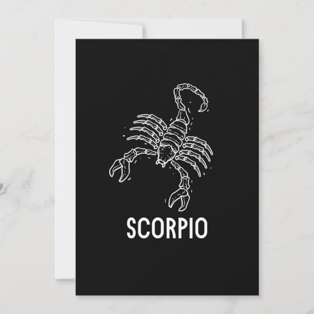 Convite Scorpio Astrology Birthday Gift Zodiac Signs (Frente)