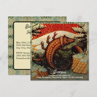 Convite Scorpio - Sinal Escorpião Zodíaco Aniversário