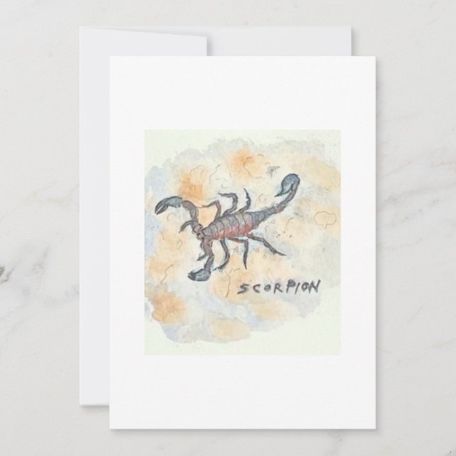 Convite Scorpion Greeting Card (Frente)
