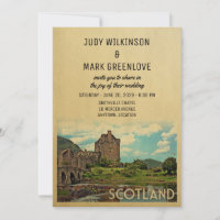 Scotland Wedation Invitation Eilean Donan Castle