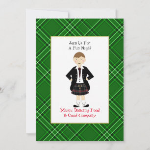 Convite Scottish Tartan Clan Party Personalised Party Invi