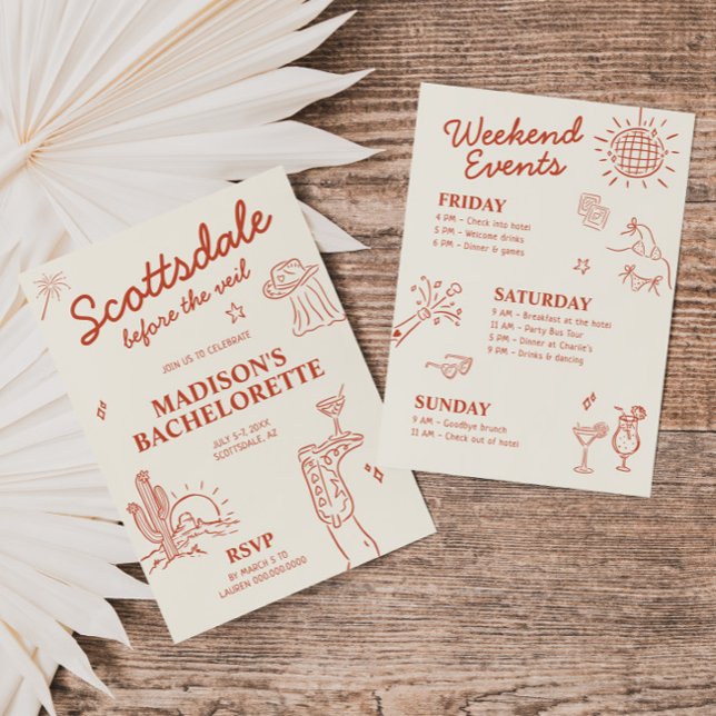 Convite Scottsdale Antes Da Bachelorette Do Véu (Criador carregado)