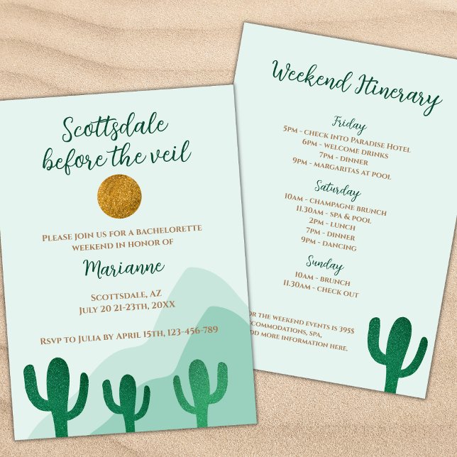 Convite Scottsdale Antes Do Veil Cactus Bachelorette (scottsdale before the veil bachelorette weekend itinerary scotssdale bachelorette glitter cactus)