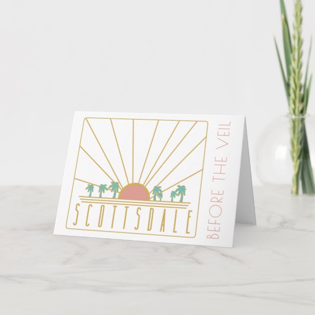 Convite Scottsdale Bachelorette Invite with Itinerary (Frente)