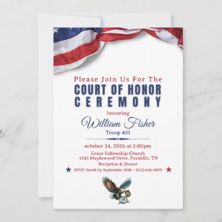 Convite Scout Achievement Ceremony Invitation