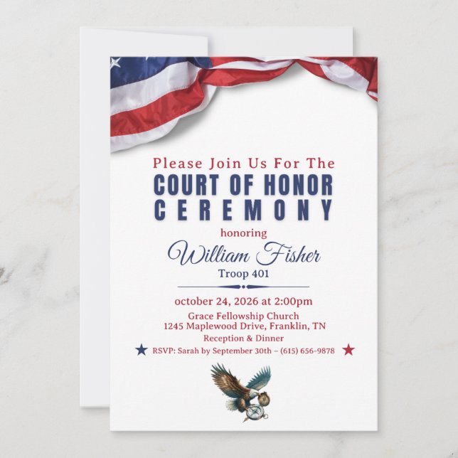 Convite Scout Achievement Ceremony Invitation (Frente)