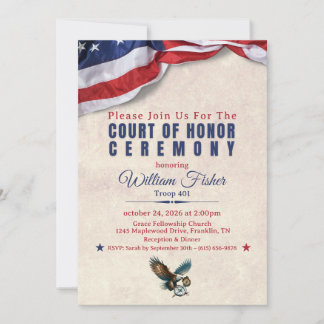 Convite Scout Achievement Ceremony Invitation