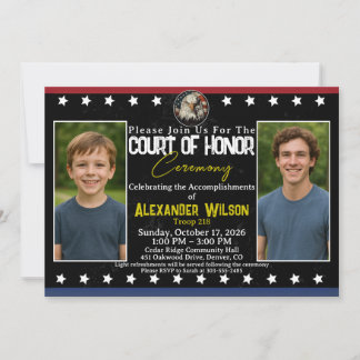 Convite Scout Achievement Ceremony Invitation with Photos