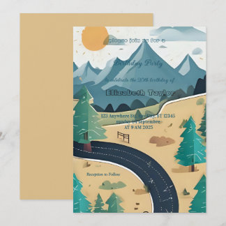 Convite scout Camping party birthday  invitation