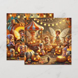 Convite Scrapbook para o mercado de fadas de outono imprim