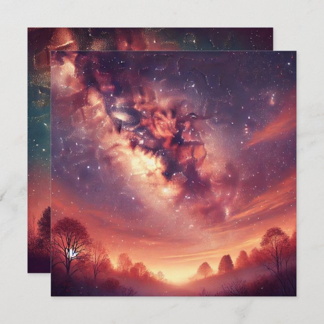 Convite Scrapbook Via Látea do outono Imprimível (Frente/Verso)