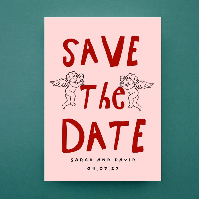 Convite Scribble Funny Doodle Save the date Invitation (Criador carregado)