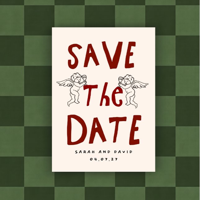 Convite Scribble Funny Doodle Save the date Invitation (Criador carregado)
