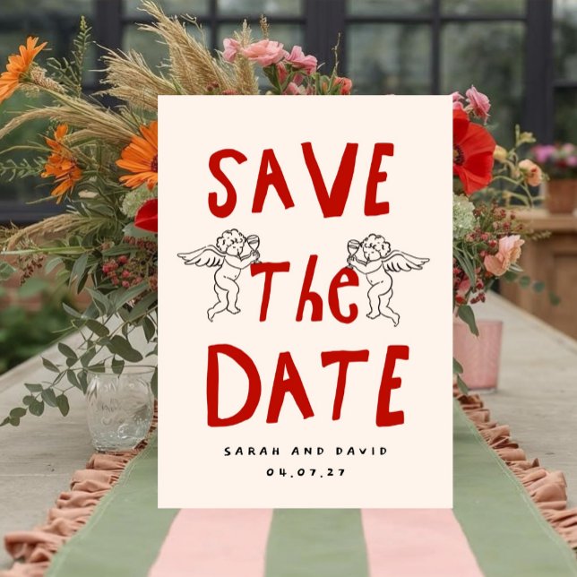 Convite Scribble Funny Doodle Save the date Invitation (Criador carregado)