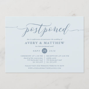 Convite Script Adiado à Cerimônia de Casamento e Recepç