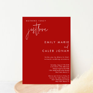 Convite Script Amor Vermelho Casamento Íntimo Fórum