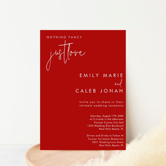 Convite Script Amor Vermelho Casamento Íntimo Fórum (Criador carregado)