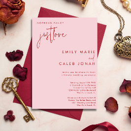 Convite Script Apenas Amor Rosa Casamento Íntimo Fórum de 