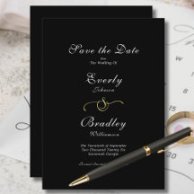 Script branco preto mínimo legante Salvar a data