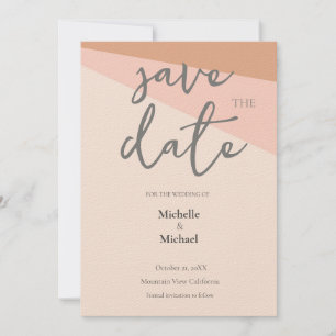 Convite Script Calliographic Wedding Modern Save the Date