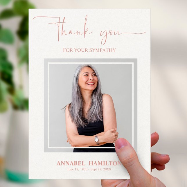 Convite Script Clássico Ouro Sympathy Obrigado Foto (Criador carregado)