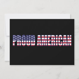 Convite Script de bandeira moderno AMERICAN PrOUD EUA