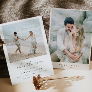 Convite Script de Caligrafia Elegante EVELYN Salve a Data