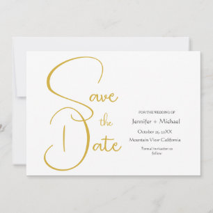Convite Script de Caligrafia Simples Moderno de Casamento