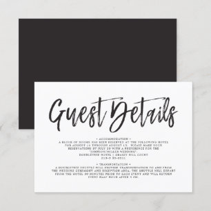 Convite Script de dança preto  Detalhes do convidado de c