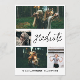 Convite Script de Formando simples minimalista| Quatro Fot
