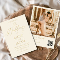 Script de Foto do Código QR de Casamento Dourado C