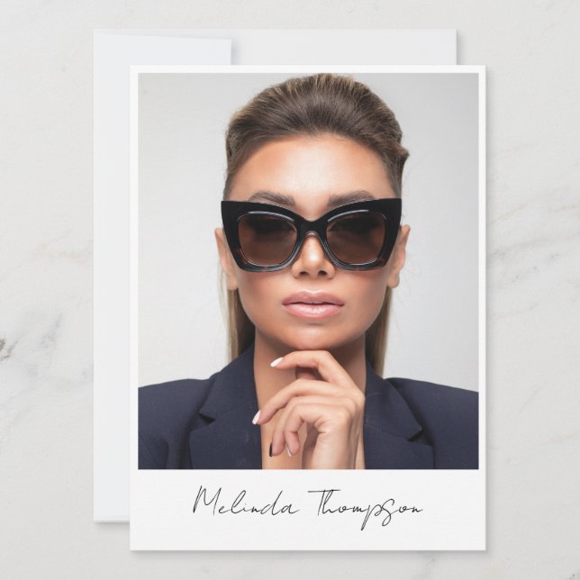 Convite Script de Foto do Modelo Ator Modeling Comp Card 5 (Frente)