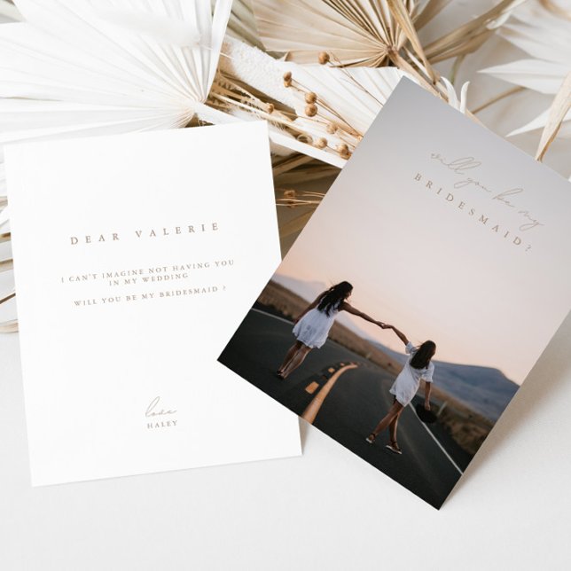 Convite Script de placa de proposta moderna Elegante Bride (Criador carregado)