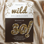 Convite Script do Balão de Folha aniversário de 30 anos Le<br><div class="desc">Leopard Foil Balloon Script Modern Birthday design. Os produtos correspondentes podem ser encontrados na coleção de Aniversários Adultos do Leopard Foil Balloon.</div>