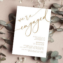 Script Dourado Elegante Estamos em Festa de noivad