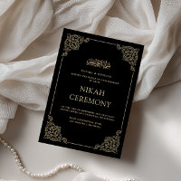 Script Formal Barroco Vintage Preto Cerimônia de N