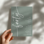 Convite Script Forty' 40º Aniversário<br><div class="desc">Celebre seu aniversário de 40 anos com estilo com nosso 'Convite de Aniversário de 40 anos com Tipografia Elegante'. Este convite exala sofisticação com sua tipografia elegante, mostrando a palavra 'quarenta' subindo ao lado. Além disso, nosso modelo fácil de personalizar permite que você adicione os detalhes do seu evento sem...</div>