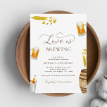 Convite Script Love is Breer Theme Chá de panela<br><div class="desc">Surpreenda seus entes queridos com este chá de panela na moda,  com ilustrações bonito de cerveja aquosa e detalhes editáveis. Personalize-o facilmente clicando na opção "personalizar".</div>