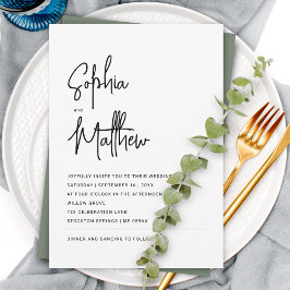 Convite Script Minimalista Moderna | Casamento
