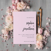 Script Minimalista Moderno | Blush Wedding