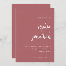 Script Minimalista Moderno Terra Rosa | Casamento